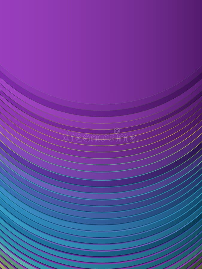 Multicolored abstract background of rounded lines 3d render digital illustration royalty free illustration