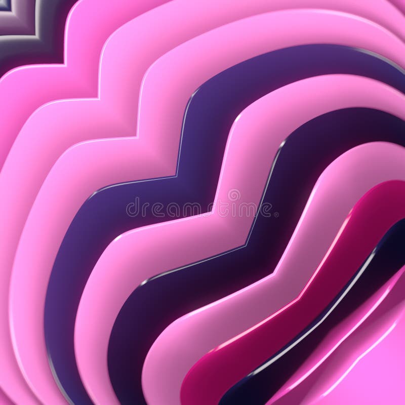 Multicolored abstract pattern composed of different shades of pink and purple. 3d rendering digital illustration stock illustration
