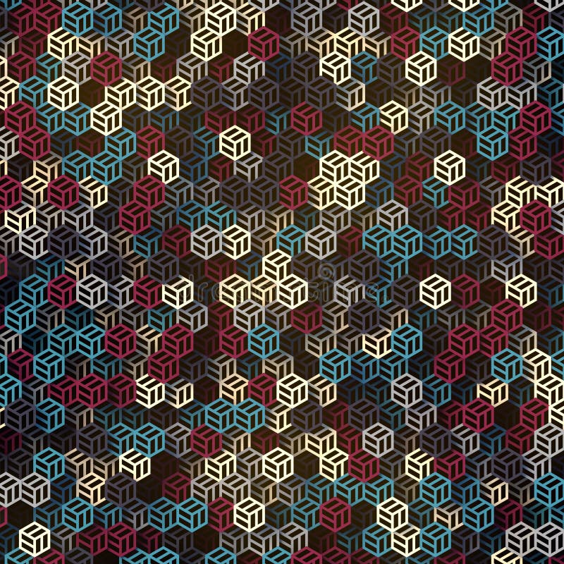 Multicolored abstract surface pattern. 3d rendering stock illustration