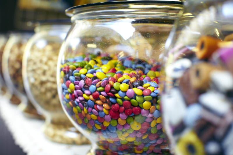 Multicolored Chocolate Candy Buttons Stock Photo Image of full