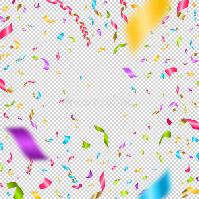 Multicolored confetti on a checkered background. Can be used over any image. stock illustration Multicolored confetti on a checkered background. Can be used over any image. stock illustration