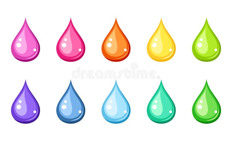 Multicolored drops. vector illustration