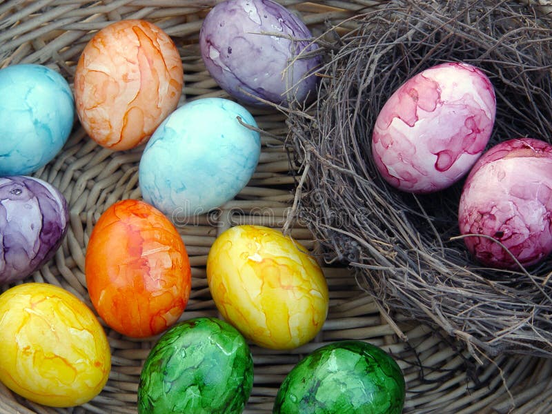 Multicolored Dyed Easter Eggs