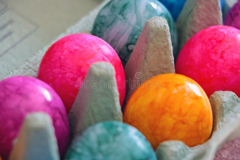 Multicolored Easter Eggs, a Symbol of a Bright Holiday Stock Image ...