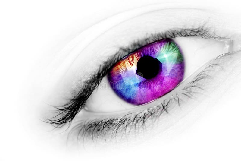 Multicolored eye