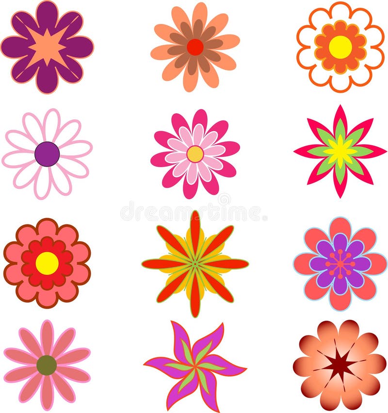 Flowers Illustration, Flower Card Stock Illustration - Illustration of ...