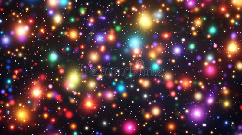 Multicolored glowing particles and lines form a dazzling interconnected web. AI generated