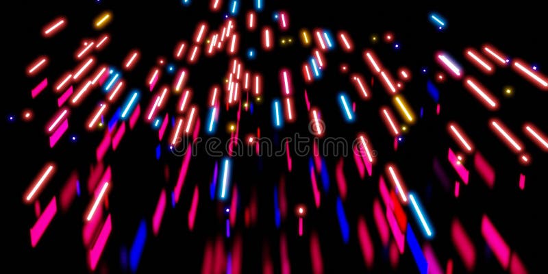 Multicolored Laser Light NEON Light on a Black Background 3D Illustration  Stock Illustration - Illustration of digital, fashion: 227399211