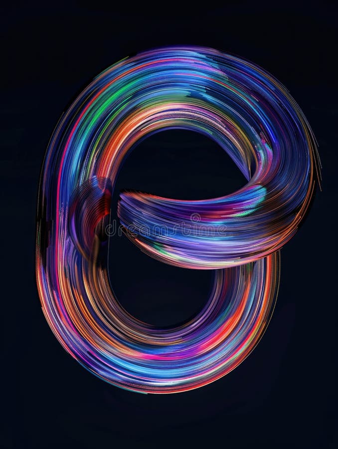 Colorful letter E on dark background. Alphabet project stock images, royalty-free photos and pictures