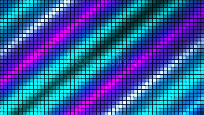 Multicolored mosaic background in technology concept. Abstract rainbow LED squares. Technology digital square color vector illustration