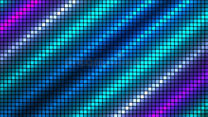 Multicolored mosaic background in technology concept. Abstract rainbow LED squares. Technology digital square color royalty free illustration