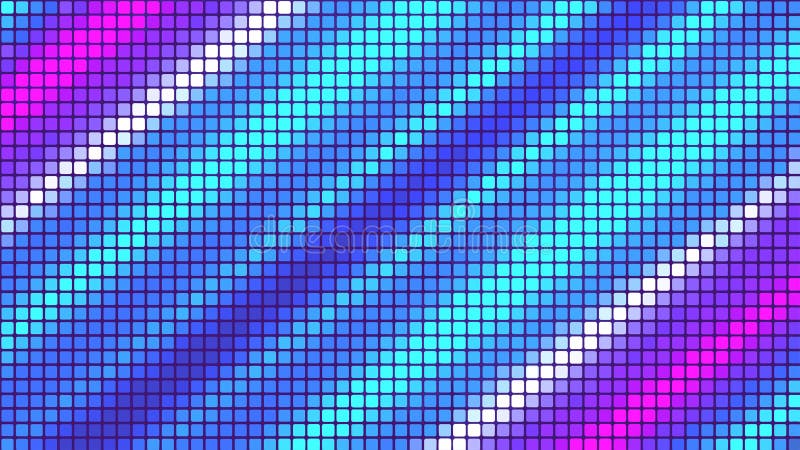 Multicolored mosaic background in technology concept. Abstract rainbow LED squares. Technology digital square color vector illustration