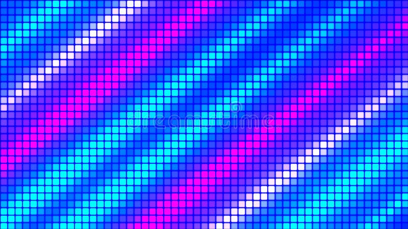 Multicolored mosaic background in technology concept. Abstract rainbow LED squares. Technology digital square color vector illustration