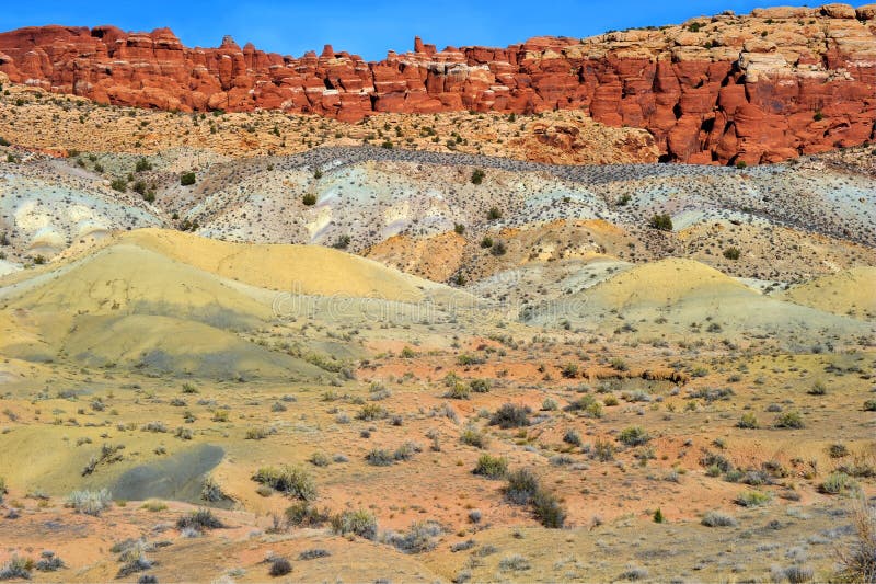 Multicolored painted sand dunes, utah