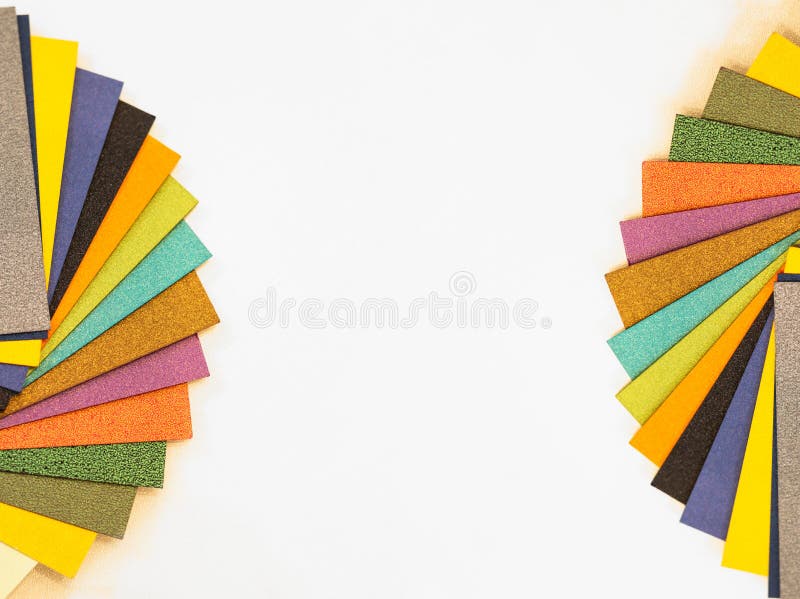 Multicolored Paper Swatch Palette. Catalog Paper for Printing Stock