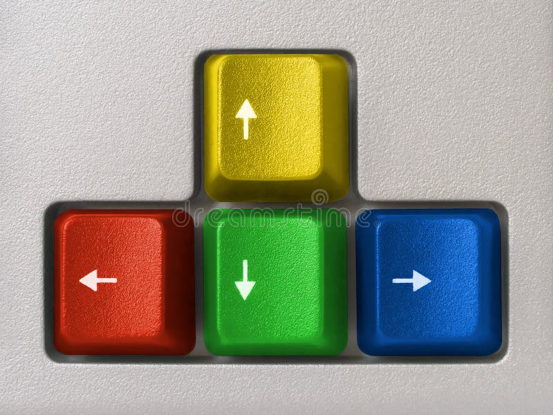 Multicolored pijlen (computertoetsenbord)