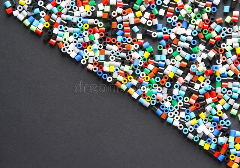 Multicolored plastic pearls/beads