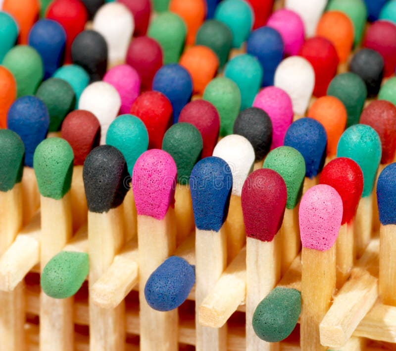 Multicolored set of matches