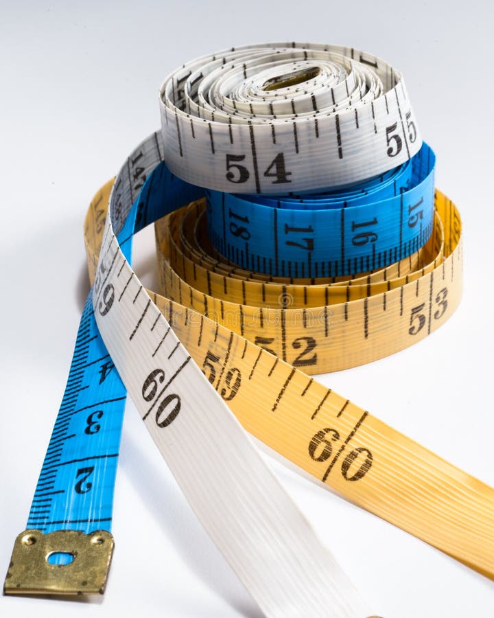 Multicolored Tape Measures that Were Intended for Use in Tailoring or