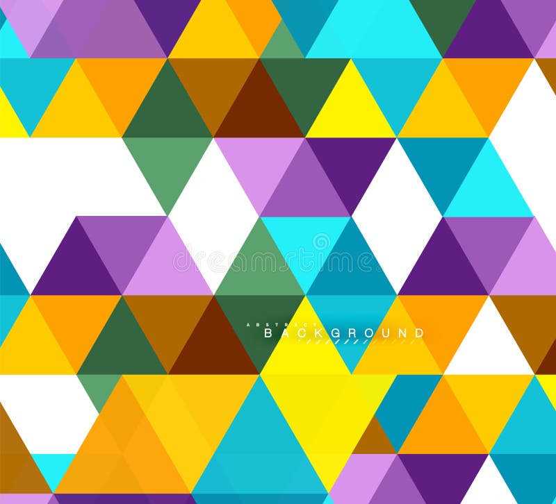 Multicolored Triangles Abstract Background, Mosaic Tiles Concept Stock ...