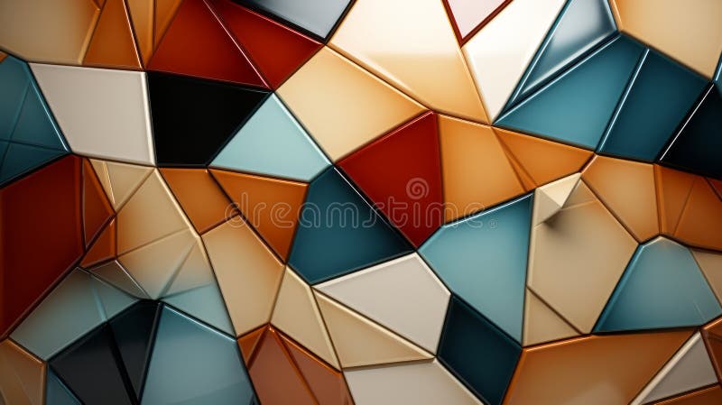 A multicolored triangular shapes stock illustration