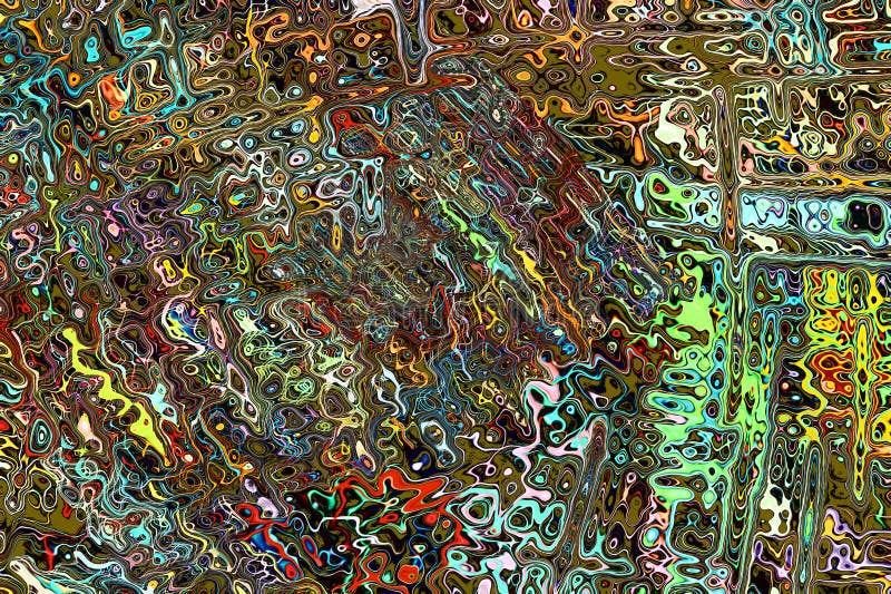 Multicolored twirl loop and spotted abstract mess-up pattern. Comic background royalty free illustration