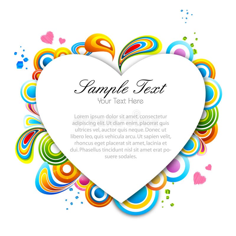 Multicolored valentine card royalty free illustration