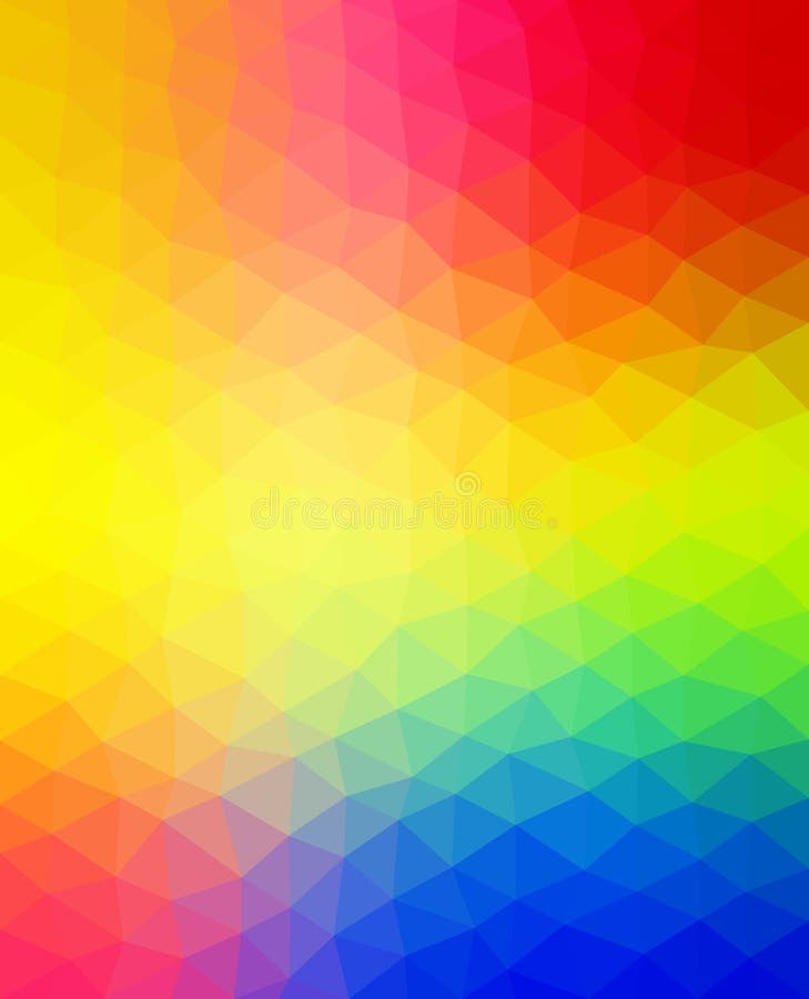 Multicolored vibrant pattern. Triangular background with triangle shapes stock illustration