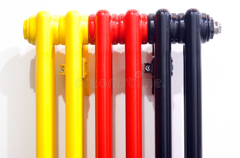 Multicolour radiator stock images