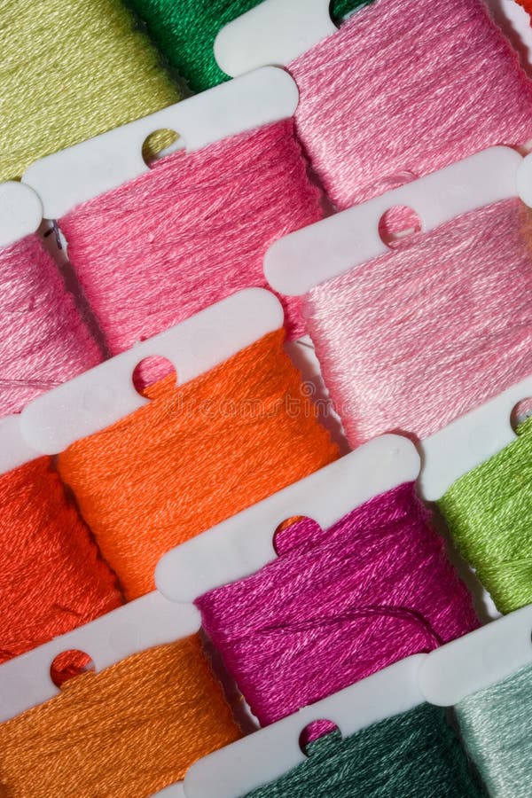 Multicoloured Cotton Threads Stock Photo Image of crochet, cord 17418490