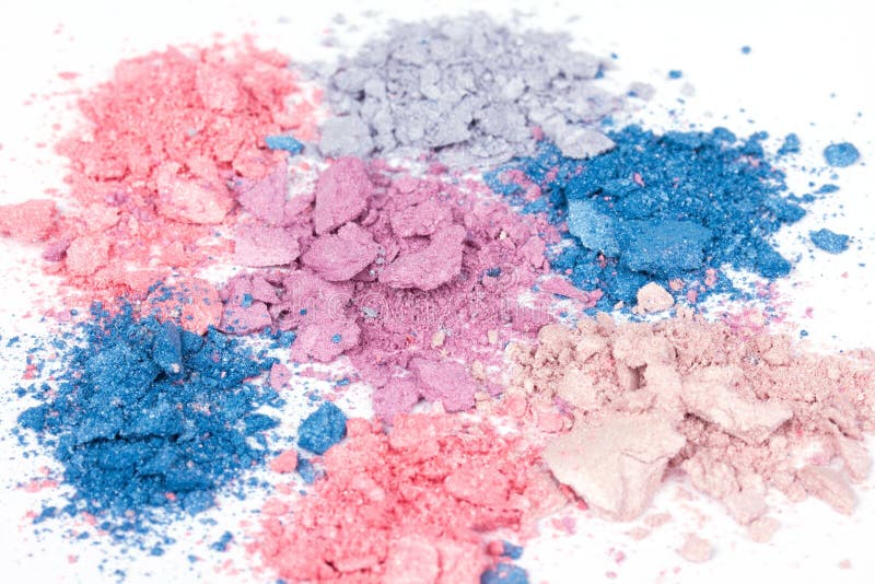 Multicoloured crumbled eyeshadows