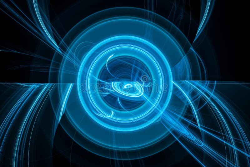 Multidimensional blue glowing futuristic technology abstract background vector illustration