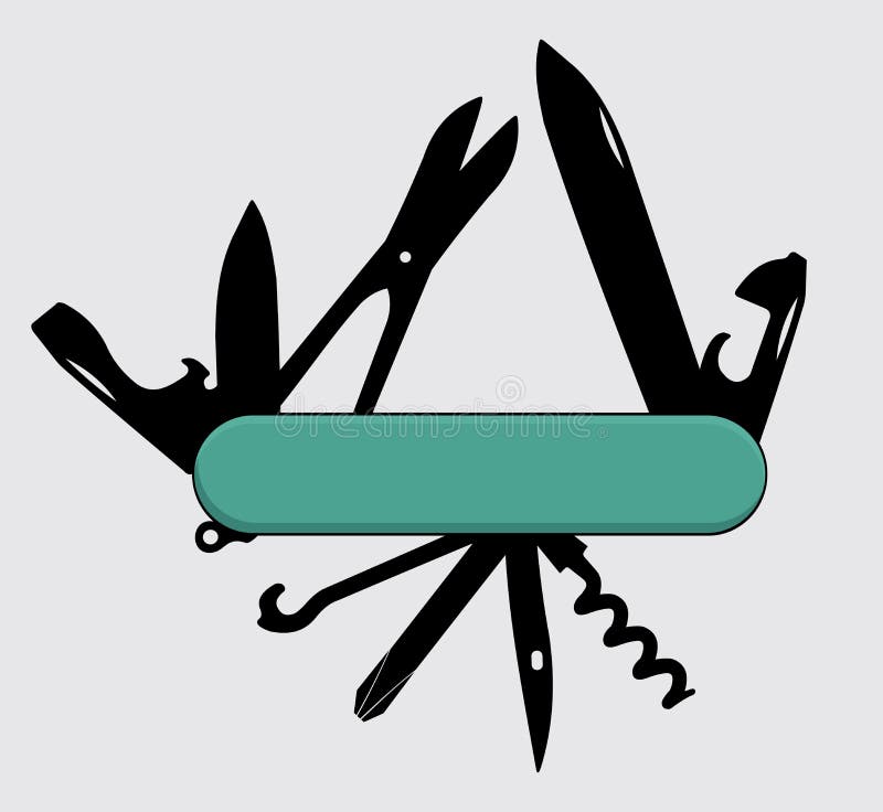 Multifunktionsmesser stock abbildung Multifunktionsmesser stock abbildung