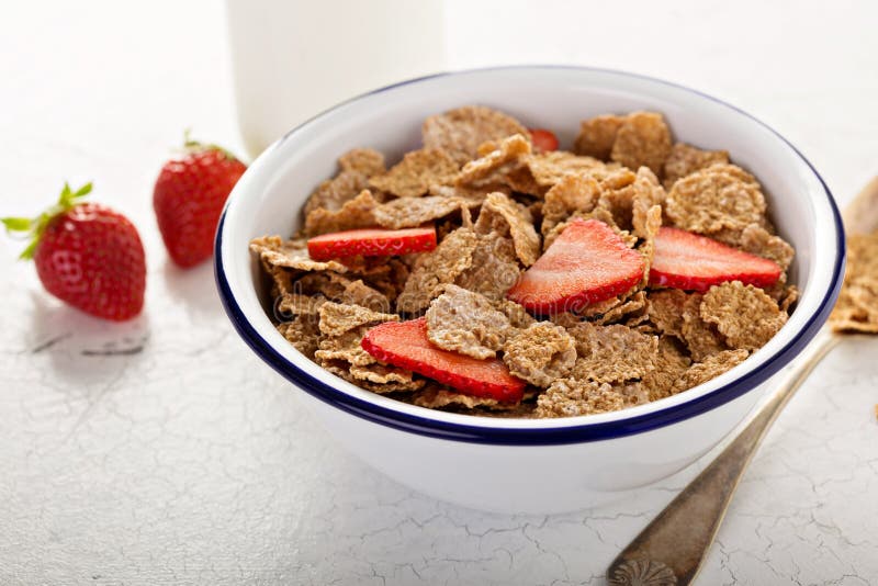 Multigrain Healthy Cereals with Fresh Berry Stock Photo Image of