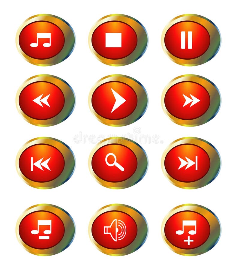 Multimedia icons stock illustration Multimedia icons stock illustration