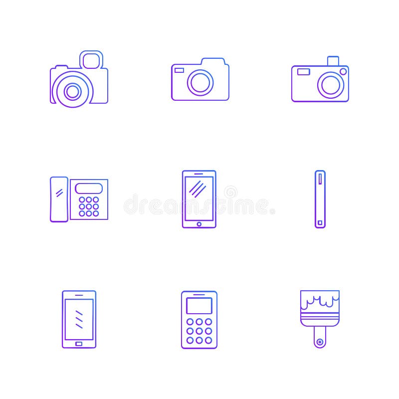 Multimedia , user interface , camera , technology , play , pause , camcoder , video , click , capture , image , photography , photograph , icon, vector, design, flat, collection, style, creative, icons - This Vector EPS 10 illustration is best for print media, web design, application design user interface and infographics with well composed layers for the ease of user. Camcoder vectors