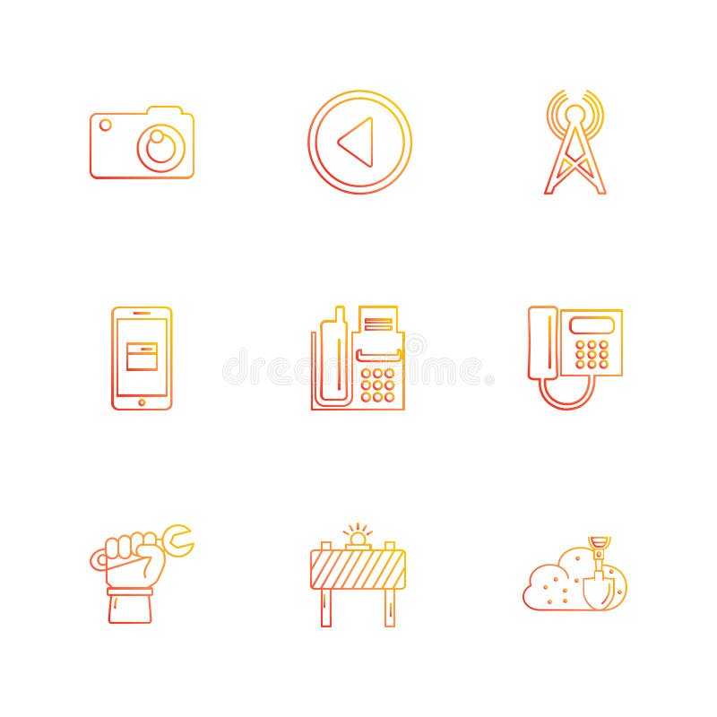 Multimedia , user interface , camera , technology , play , pause , camcoder , video , click , capture , image , photography , photograph , icon, vector, design, flat, collection, style, creative, icons - This Vector EPS 10 illustration is best for print media, web design, application design user interface and infographics with well composed layers for the ease of user. Camcoder vectors