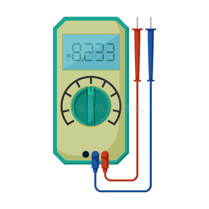 Multimeter Vector Icon.Cartoon Vector Icon Isolated on White Background