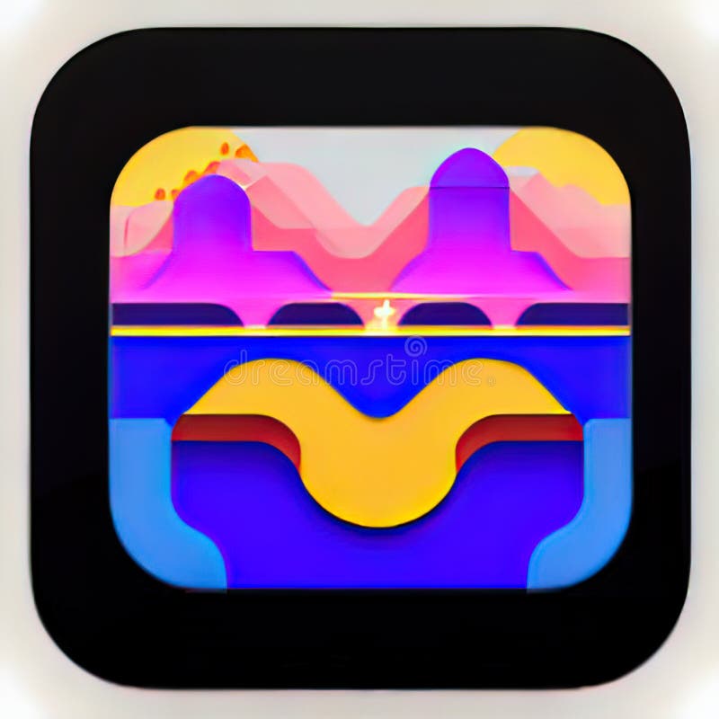 Multiplayer Online Battle Arena Software App Icon. Generative AI
