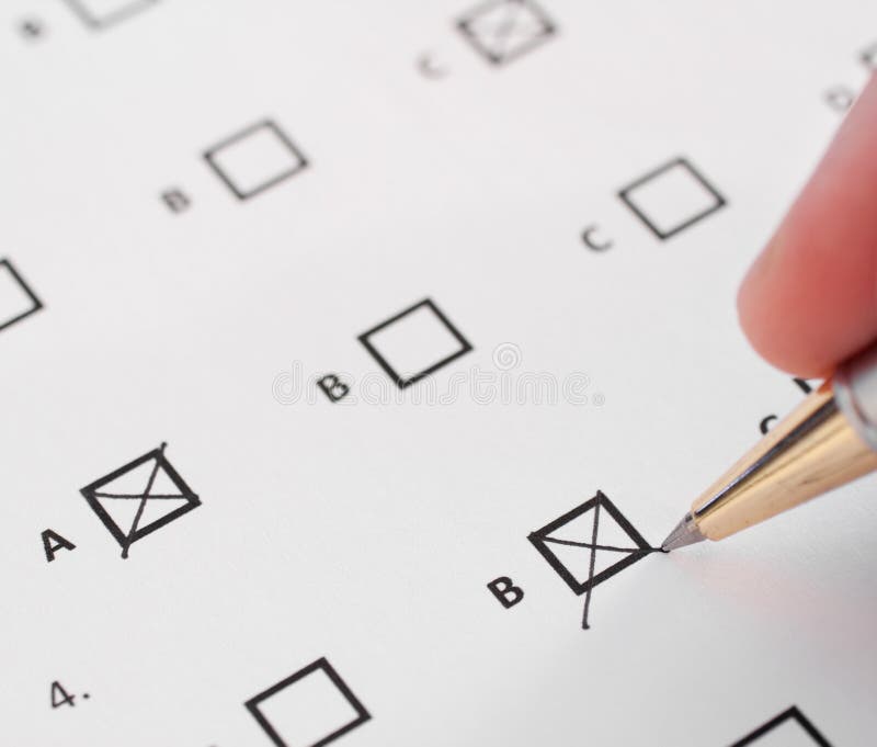 Multiple choice test royalty free stock image