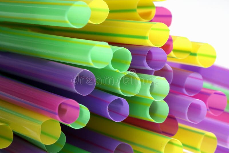 Multiple colored straws.