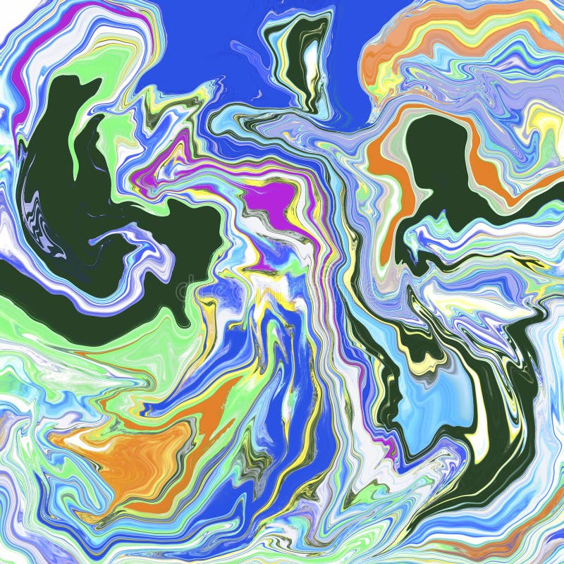 Abstract Wall Art Colors Motioning Each Other Stock Photo Image of