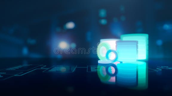Multiple Database is Placed on Relational Database Tables Stock ...