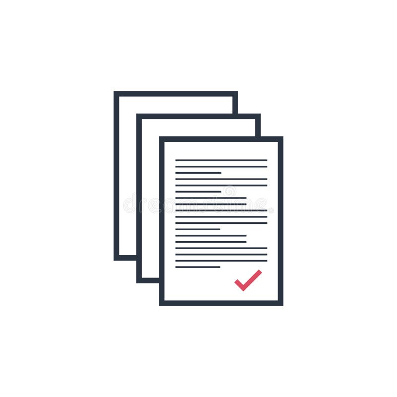 Multiple documents with check mark. Papers in stock icon. Stock Vector illustration isolated on white background vector illustration