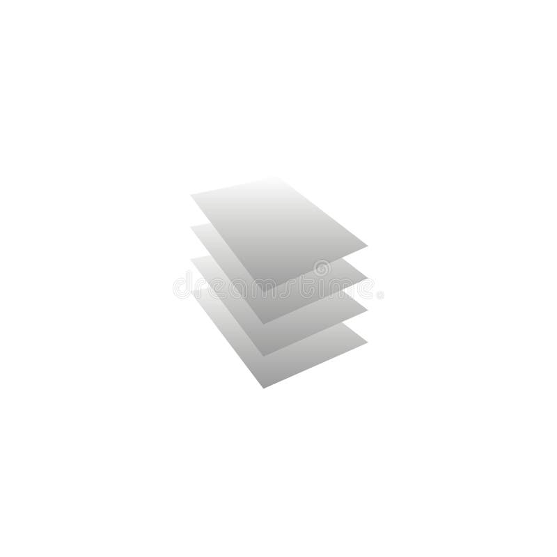 Multiple documents flat black vector icon isolated on white background vector illustration