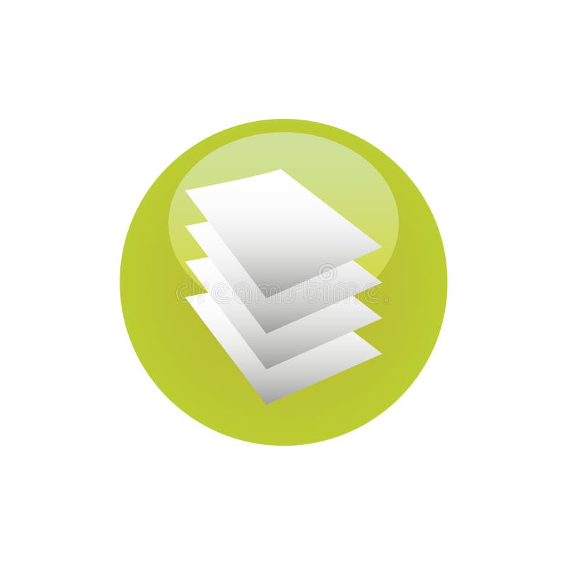 Multiple documents flat vector icon isolated on white background stock illustration