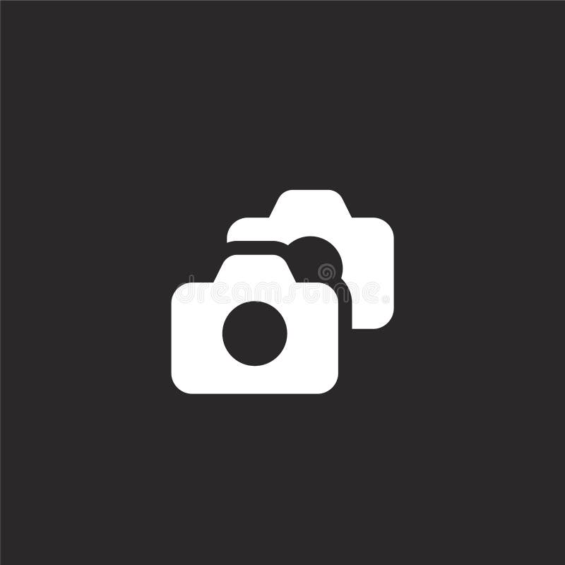 Multiple icon. Filled multiple icon for website design and mobile, app development. multiple icon from filled camera collection stock illustration