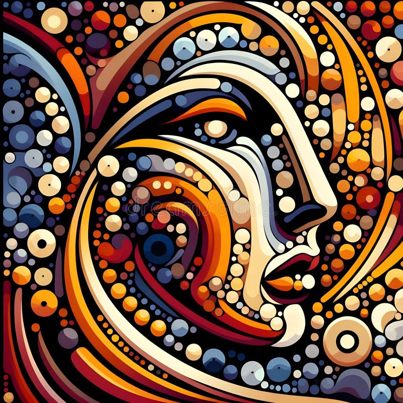 Multiple layers and shapes jutting one another and clashing related and contrasting. stock illustration