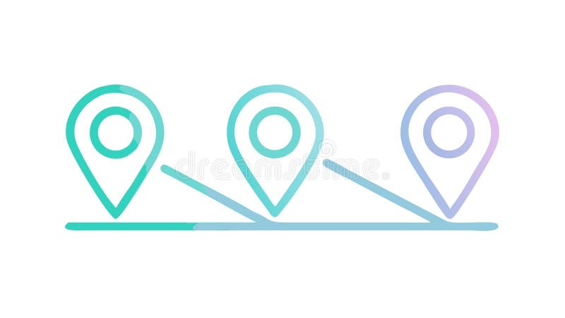 Multiple Location Pin Icons, for Maps, Navigation, and Point of Interest, vector design Generative AI royalty free illustration