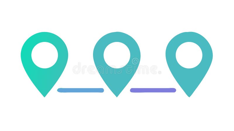 Multiple Location Pins: Navigate Maps Mark Points of Interest Vector Design Generative AI vector illustration